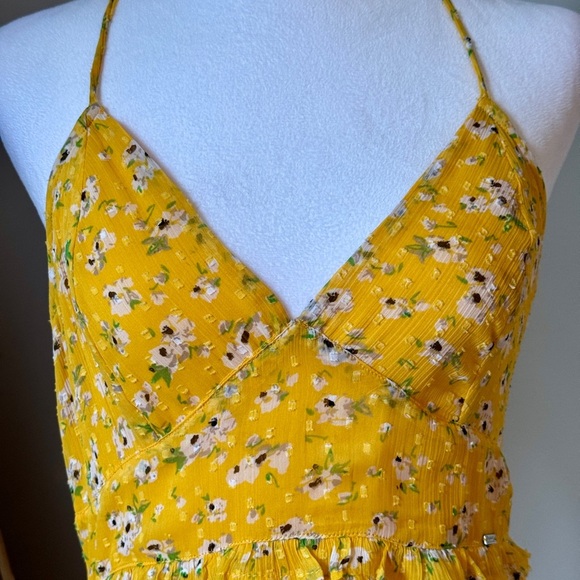 Superdry Yellow Tiered Maxi Skirt Resort Wear - Picture 5 of 11